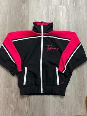 🔥399–Tiffany & Co. Black & Hot Pink Track Jacket